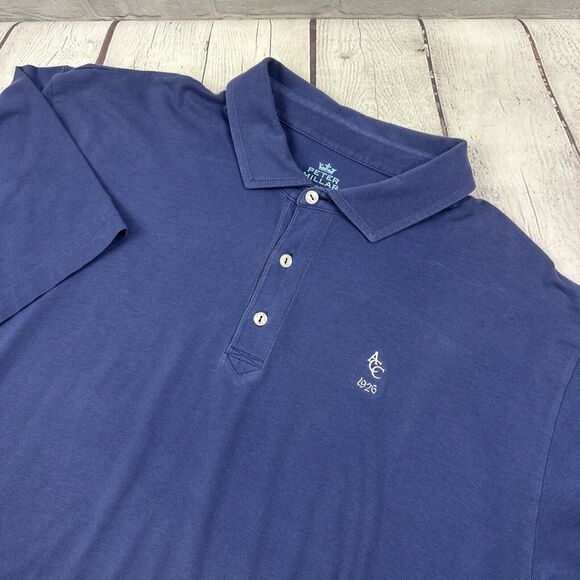 Peter Millar‎ Shirt Mens XXL Blue Seaside Wash Polo - Picture 1 of 10